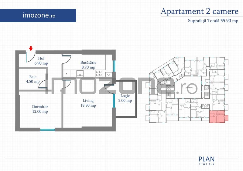 Militari Apartament 2 Camere 58 mp Bloc Nou Metrou Pacii / Preciziei